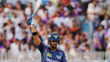 6, 6, 50 up! Pooran brings up his half-century in style