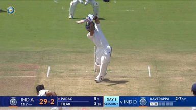 DULEEP TROPHY 2024, India A vs India D: Riyan Parag's breezy 37(29)