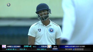 Ranji Trophy  2022/23: Musaif Ajaz stroke-filled 89(122) for Jammu and Kashmir