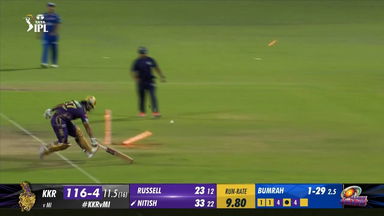 On Target! Tilak's brilliant direct hit catches Nitish short
