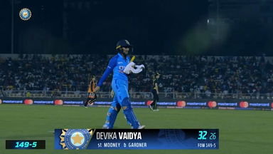 IND-W vs AUS-W 2022, 4TH T20I: Devika Vaidya Wicket