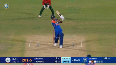 IND vs BAN 2024, 2nd T20I: Riyan Parag Six