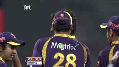 Match 10 RCB vs KKR – Agarwal's Wicket