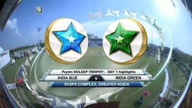 Duleep Trophy 2016-17: Ind Blue vs Ind Green - Day 1 Highlights