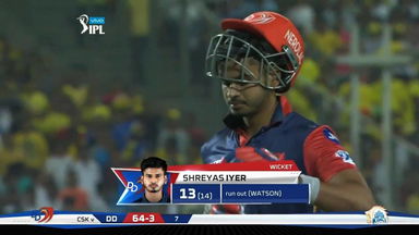 M30: CSK vs DD – Shreyas Iyer Wicket