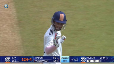 Duleep Trophy 2026 QF2, NZ vs WZ: Ayush Badoni's brisk knock of 50(62)
