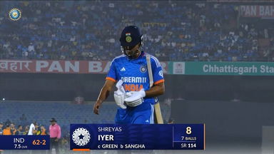 IND vs AUS 2023-24, 4TH T20I: Shreyas Iyer Wicket