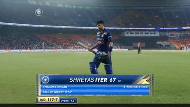 IND vs ENG 2021, 1ST T20I : Shreyas Iyer Wicket