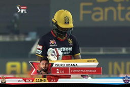 M19: RCB vs DC – Isuru Udana Wicket