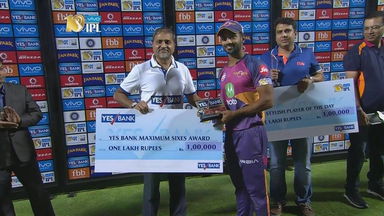 M34: RPS vs RCB  – YES Bank Maximum Sixes – Rahul Tripathi
