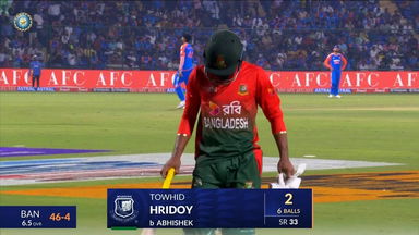 IND vs BAN 2024, 2nd T20I: Towhid Hridoy Wicket