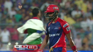 M42: KKR vs DD – Manoj Tiwary Wicket