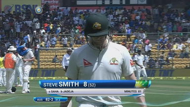 IND vs AUS 2017 - 2nd Test day 2 : Steve Smith Wicket