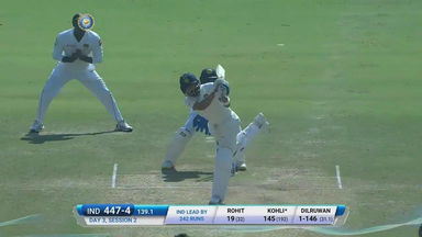 IND vs SL 2017, 2nd Test Day 3: Virat Kohli Six