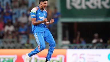 Knocked him over! Gurnoor Brar gets the Afghanistan skipper