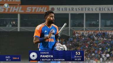 IND vs ENG 2025, 4th T20I: Hardik Pandya Wicket