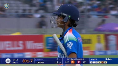 IND-W vs WI-W 2024, 1st ODI: Saima Thakor Wicket