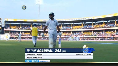 IND vs BAN 2019, 1st Test, Day 2: Mayank Agarwal Wicket
