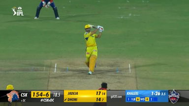 M55: CSK vs DC – MS Dhoni Six