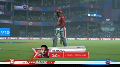 M37: DC vs KXIP – KL Rahul Wicket