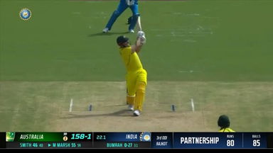 IND vs AUS 2023-24, 3RD ODI: Mitchell Marsh Six