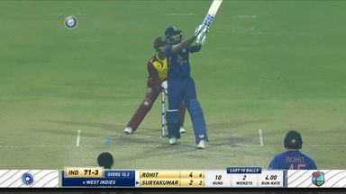 IND vs WI 2022, 3RD T20I: Suryakumar Yadav Six