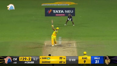 M22: CSK vs KKR – Shivam Dube Six
