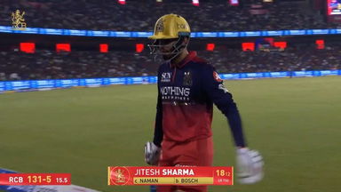 IPL 2026 M54: RCB vs MI - Jitesh Sharma Wicket