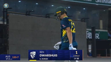 IND vs AUS 2023-24, 4TH T20I: Ben Dwarshuis Wicket