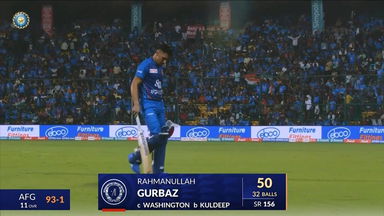 IND vs AFG 2024, 3RD T20I: Rahmanullah Gurbaz Wicket
