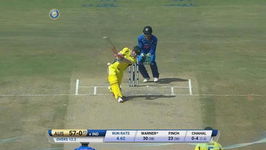 IND vs AUS 2017, 3rd ODI: David Warner Six
