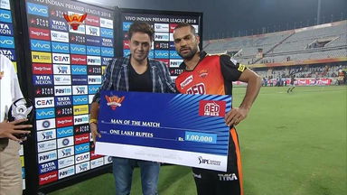 M04: SRH vs RR – Man of the Match – Shikhar Dhawan