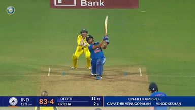 IND-W vs AUS-W 2023-24, 3rd T20I: Richa Ghosh Six