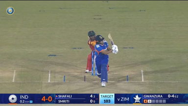 IND-W vs ZIM-W 2026, 2nd T20I: Shafali Verma Six