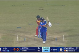 IND-W vs ZIM-W 2026, 2nd T20I: Shafali Verma Six