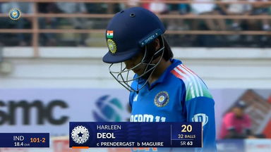 IND-W vs IRE-W 2025, 1st ODI: Harleen Deol Wicket