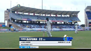 IND vs SA 2019, 3rd Test, Day 3: Temba Bavuma Wicket