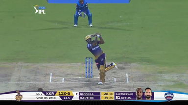M10: DC vs KKR – Andre Russell Six