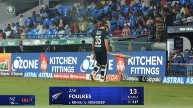 IND vs NZ 2026, 4th T20I: Zak Foulkes Wicket