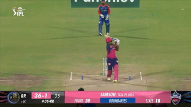 M56: DC vs RR  – Sanju Samson Six