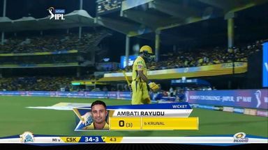 M44: CSK vs MI – Ambati Rayudu Wicket