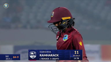 IND-W vs WI-W 2024, 1st ODI: Karishma Ramharack Wicket