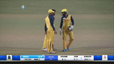 Syed Mushtaq Ali Trophy 2020-21, Tamil Nadu vs Bengal: Fall of wickets