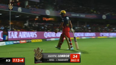 M36: RCB vs KKR – Mahipal Lomror Wicket