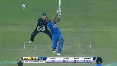 IND vs NZ 2016, 3rd ODI: MS Dhoni Six