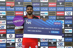 M56: RCB vs DC  – Upstox most valuable Asset of the match –  K.S Bharat