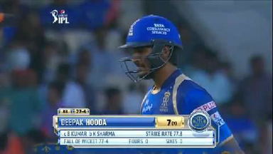M41: RR vs SRH – Deepak Hooda Wicket