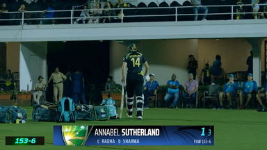 IND-W vs AUS-W 2022, 3RD T20I: Annabel Sutherland Wicket