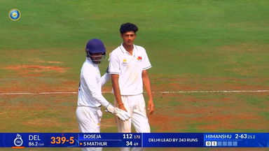 Ranji Trophy 2025-26, Mumbai vs Delhi: Himanshu Singh's excellent spell of 3/86