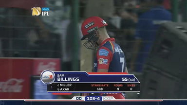 M15: DD vs KXIP – Sam Billings Wicket